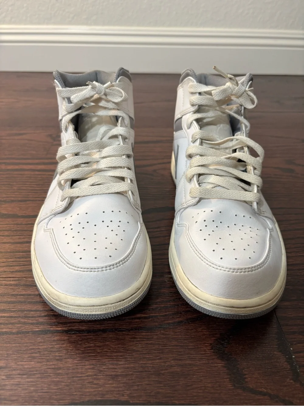 Jordan Air Jordan 1 Mid White Stealth Grey Sneakers Men’s US 12